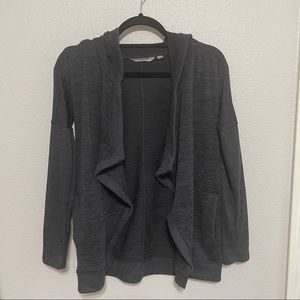 Athleta Blissful Wrap Hooded Open Cardigan Sweater